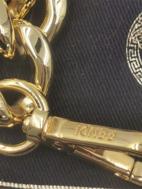fendi gold chain strap
